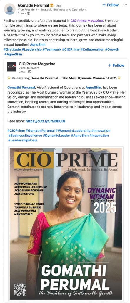 Gomathi Testimonial